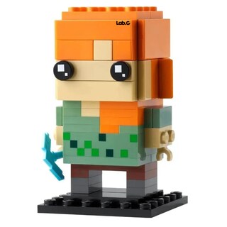 Foto 2 | Set De Construcción Alex De Minecraft 85pz Lab.g Naranja Colores