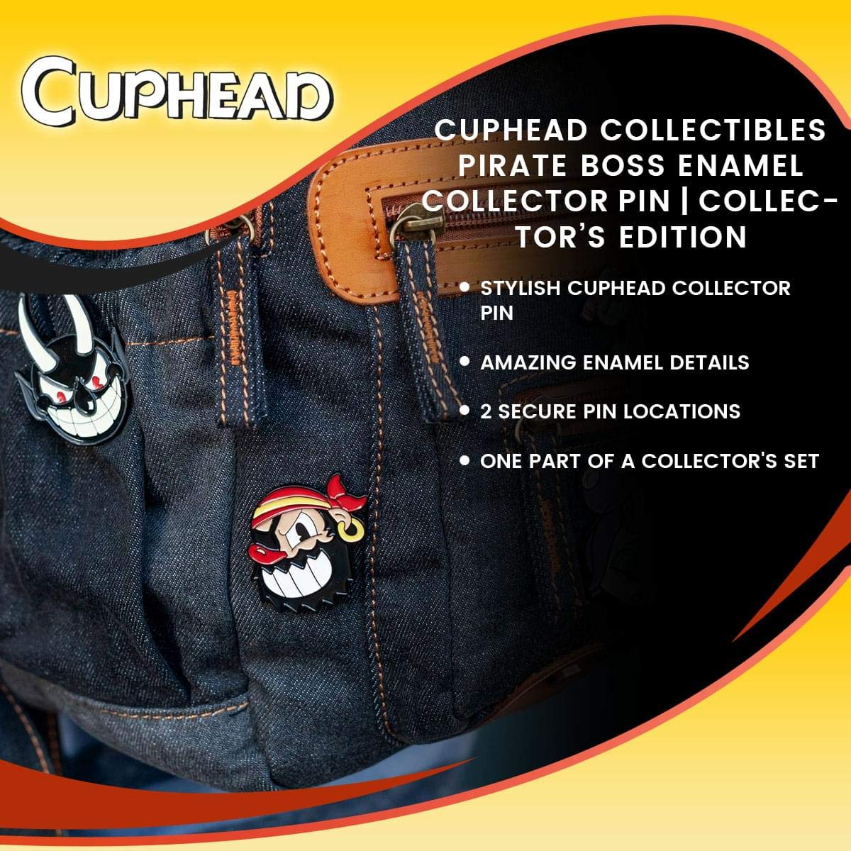 Foto 6 pulgar | Pin De Coleccionista Cuphead Pirate Boss Esmaltado Just Funky - Venta Internacional.