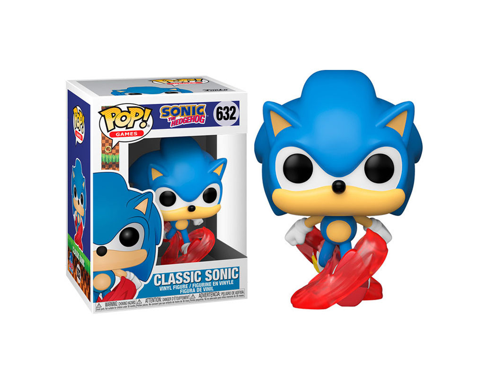 Foto 2 pulgar | Figura de Classic Sonic 632 The Hedgehog Funko Pop Multicolor