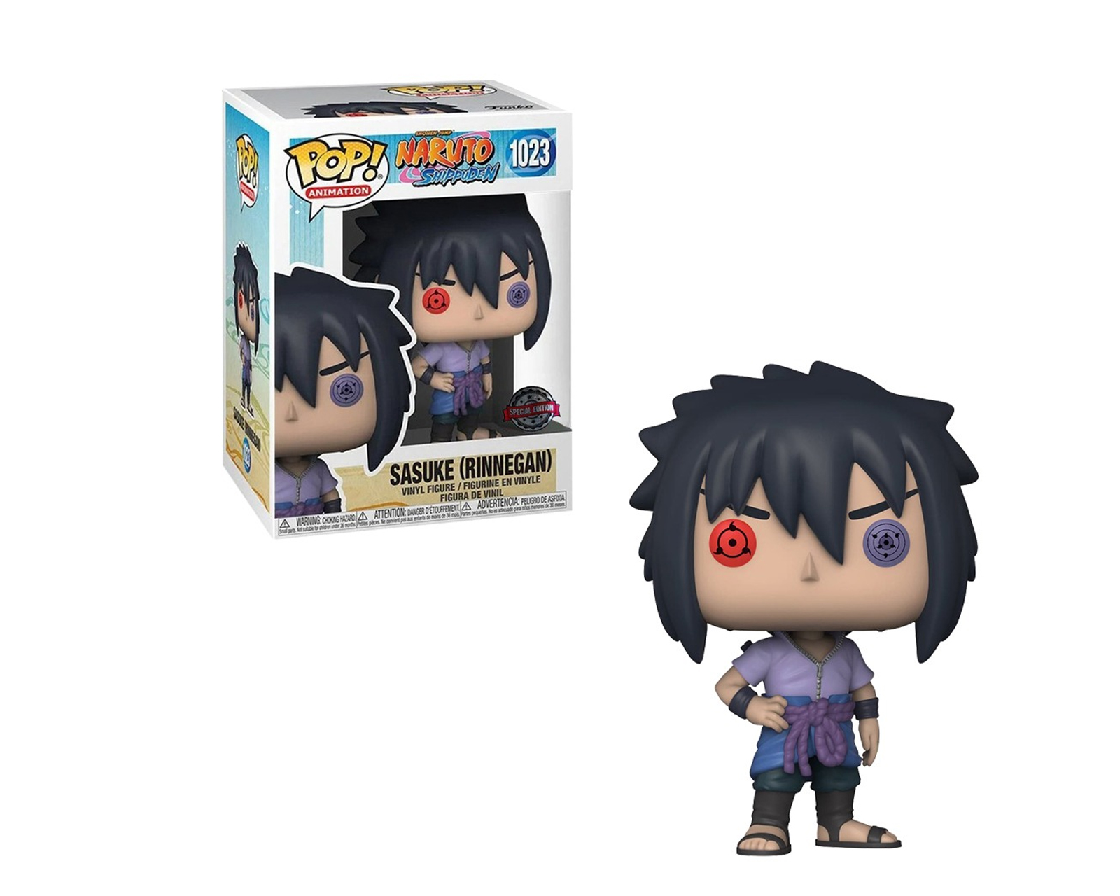 Foto 2 pulgar | Figura de Sasuke Rinnegan 1023 Naruto Shippuden Special Edition Funko Pop