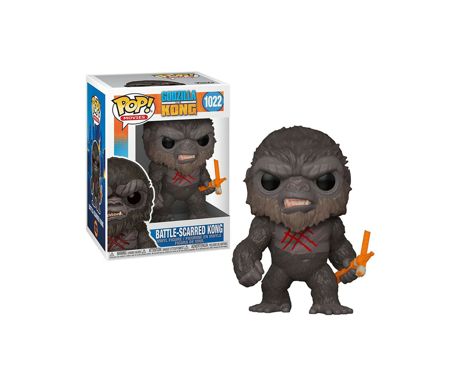 Foto 2 pulgar | Figura de Battle-scarred Kong 1022 Godzilla Vs Kong Funko Pop Multicolor