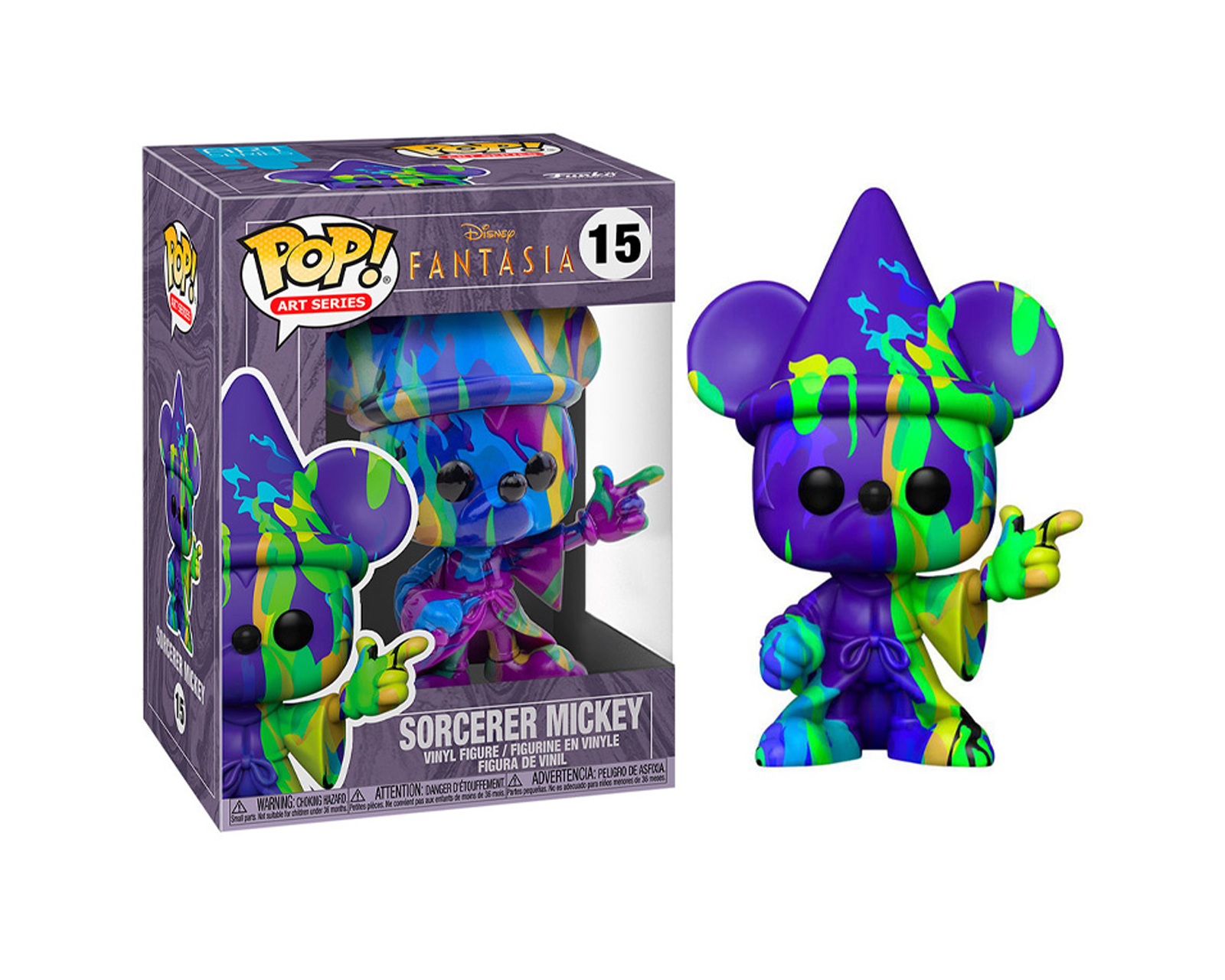 Foto 2 pulgar | Figura de Sorcerer Mickey 15 Disney Fantasía Art Funko Pop Multicolor