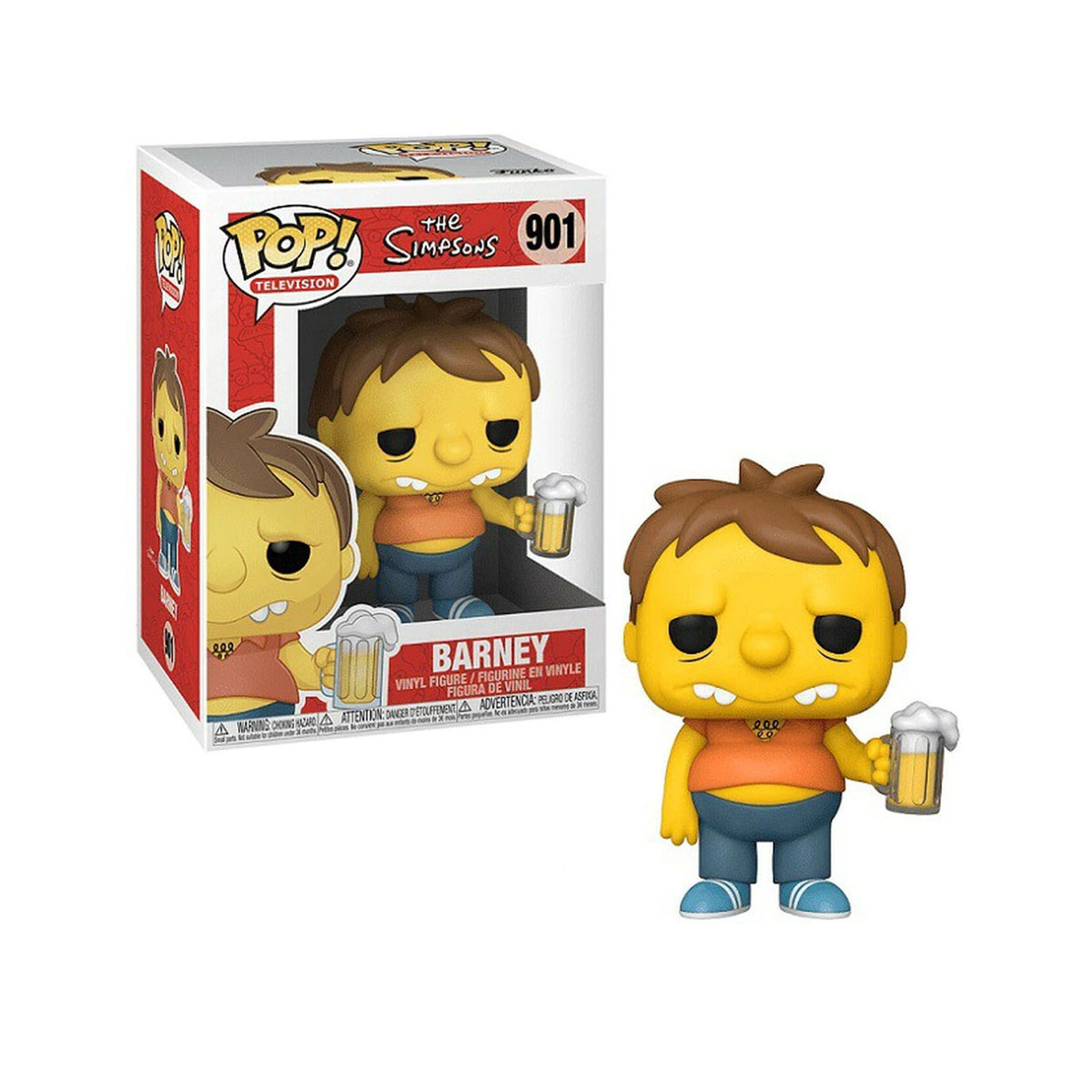 Foto 3 pulgar | Figura de Barney Gumble Los Simpsons 901 Funko Pop