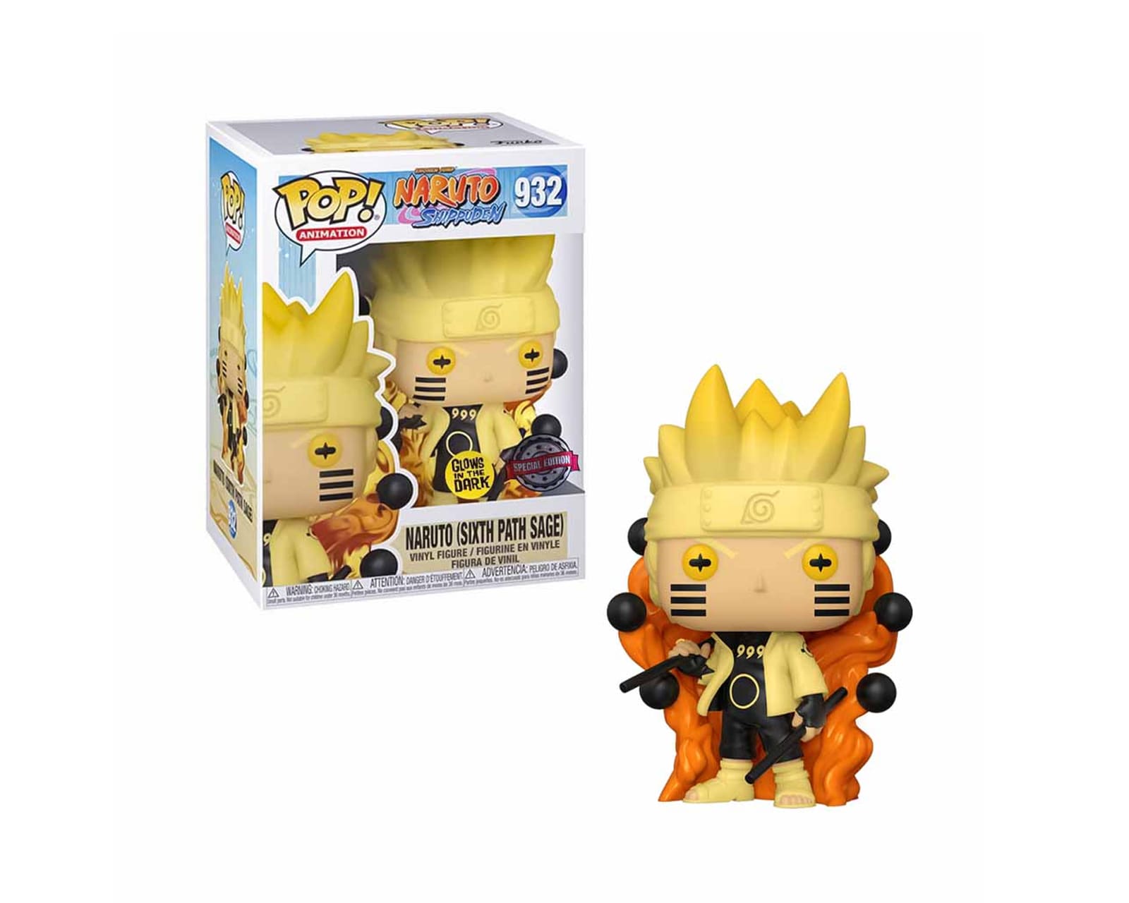 Figura de Funko Pop Naruto Sixth Path Sage 932 Edición Especial Flow in the Dark $485