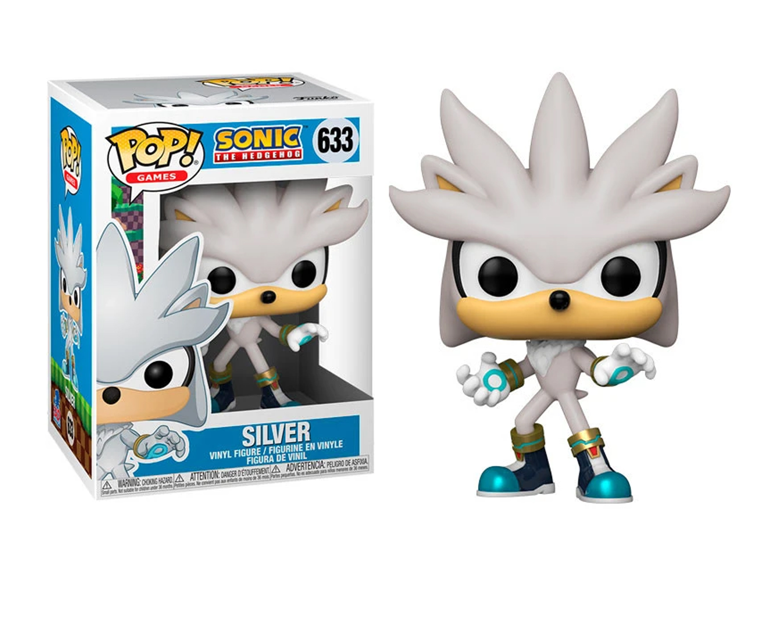 Figura de Silver 633 Sonic The Hedgehog Funko Pop Multicolor