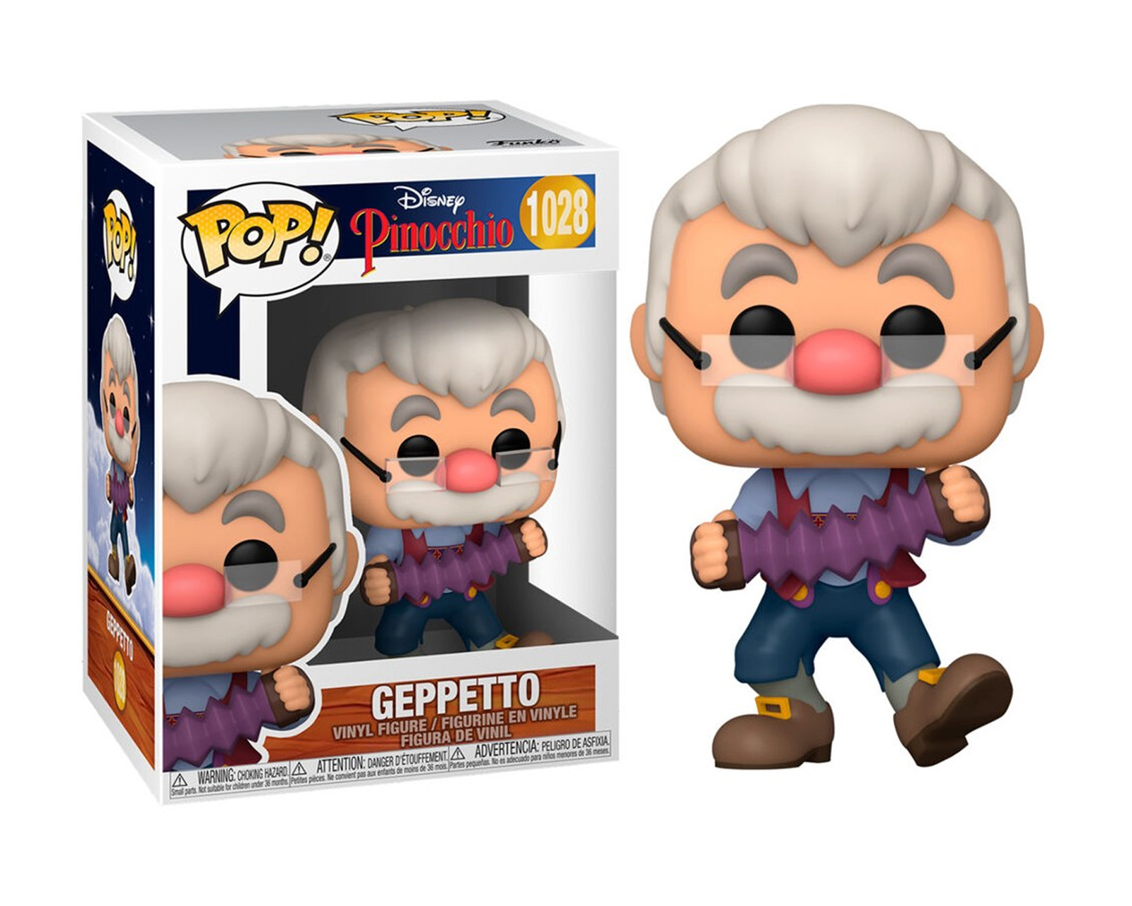 Foto 2 pulgar | Figura de Funko Pop Geppetto 1028 de Disney Pinocchio