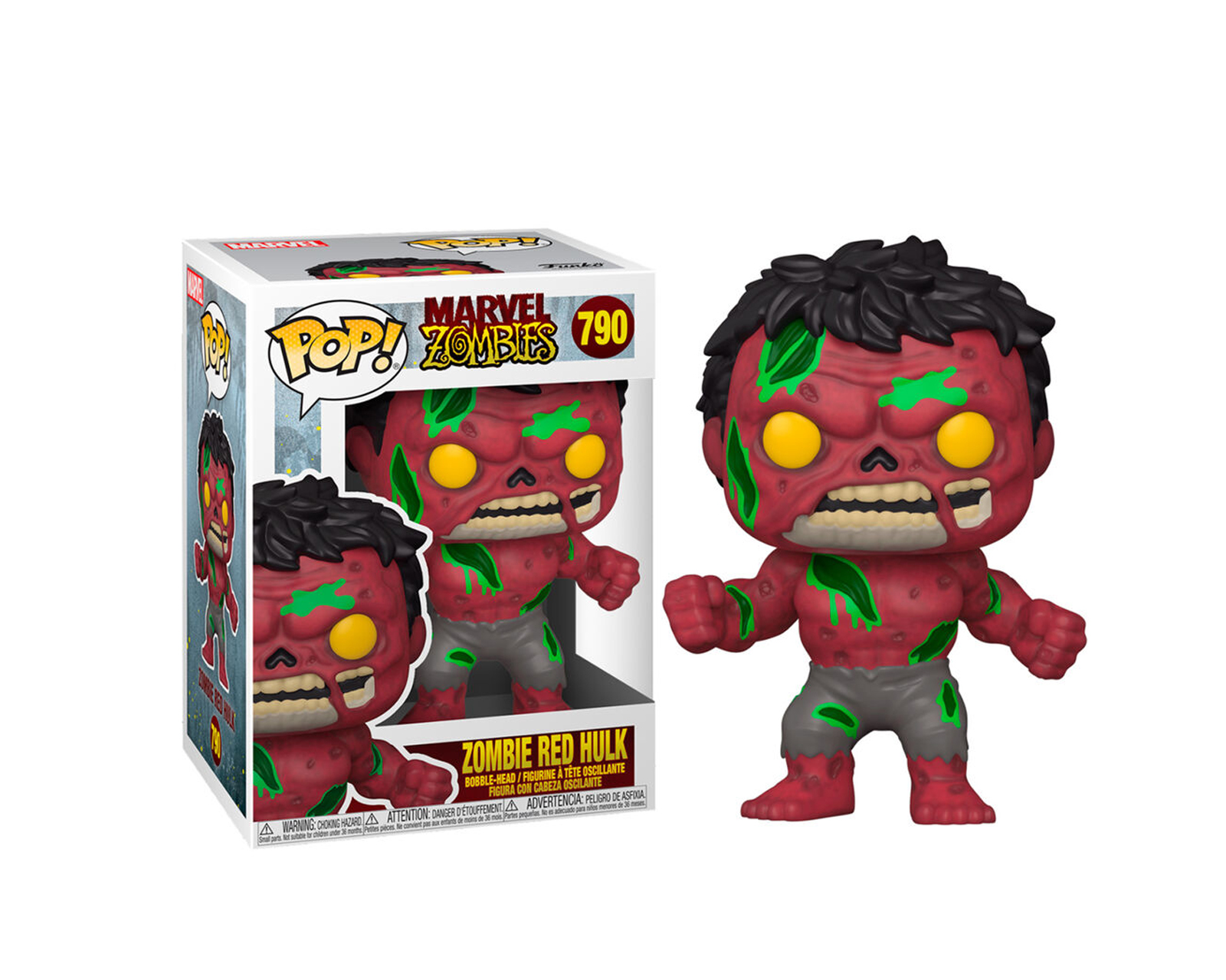 Foto 2 pulgar | Figura de Zombie Red Hulk 790 Marvel Funko Pop Multicolor