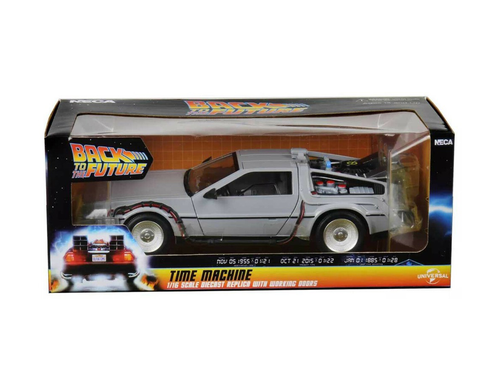 Foto 3 pulgar | Figura Máquina del Tiempo de Volver al Furturo Banpresto 1/16 Diecast Replica Neca