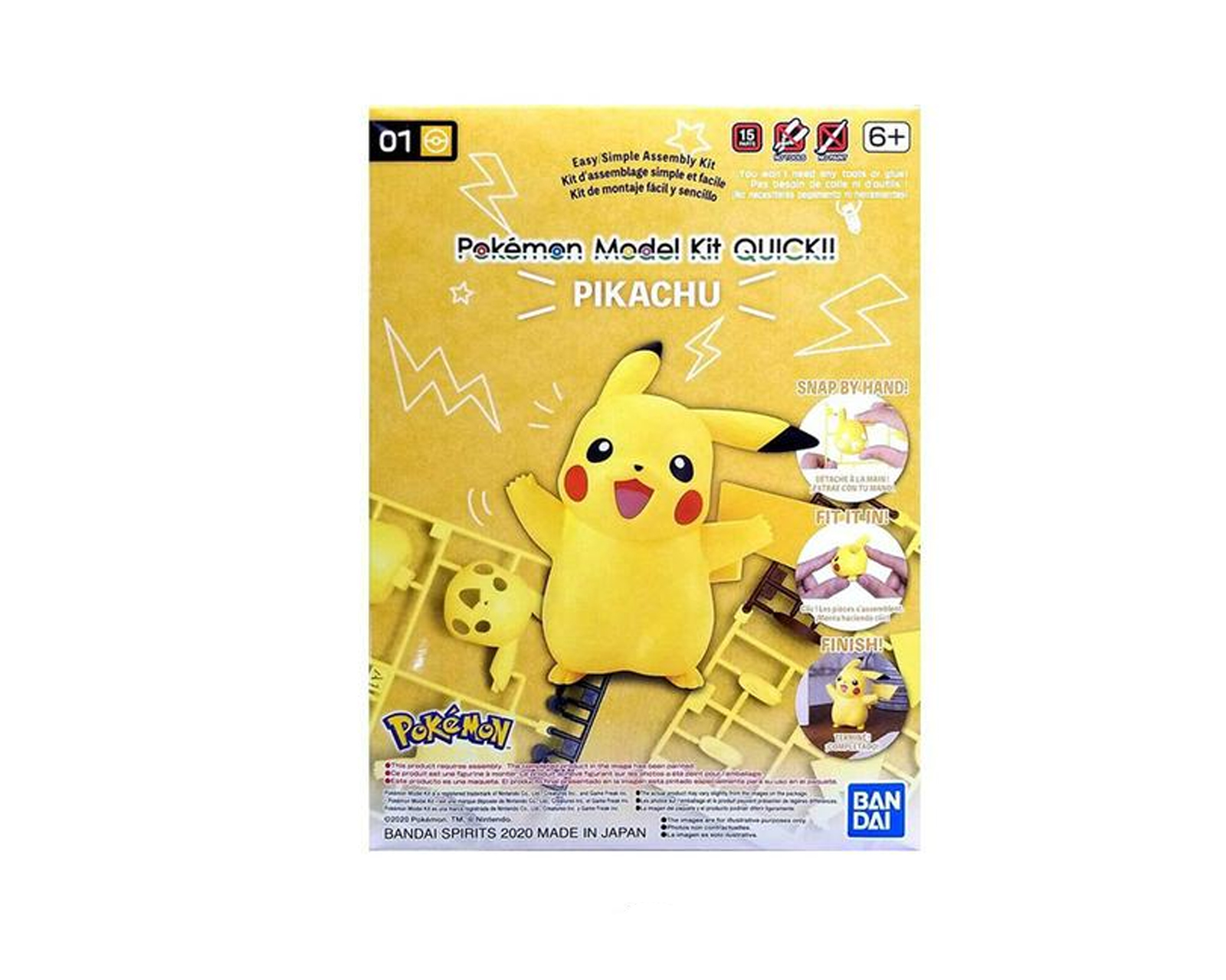 Foto 4 pulgar | Figura Bandai Pikachu Pokémon Multicolor