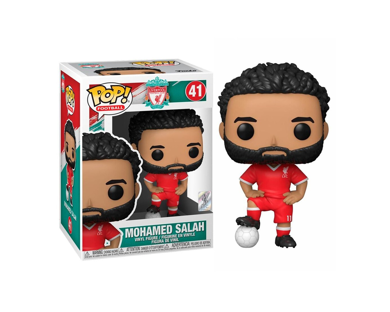 Foto 2 pulgar | Funko Pop Mohamed Salah 41 Liverpool Football Club