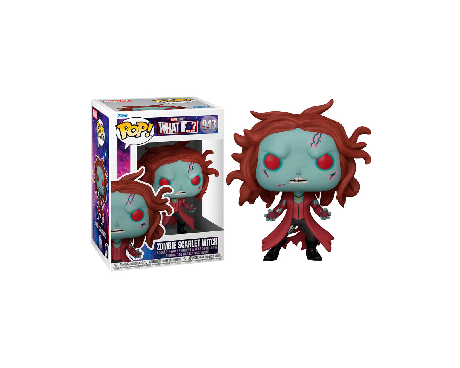 Foto 2 pulgar | Figura de Marvel Funko Pop Scarlet Witch en Zombie 943 Que Pasaría Si?