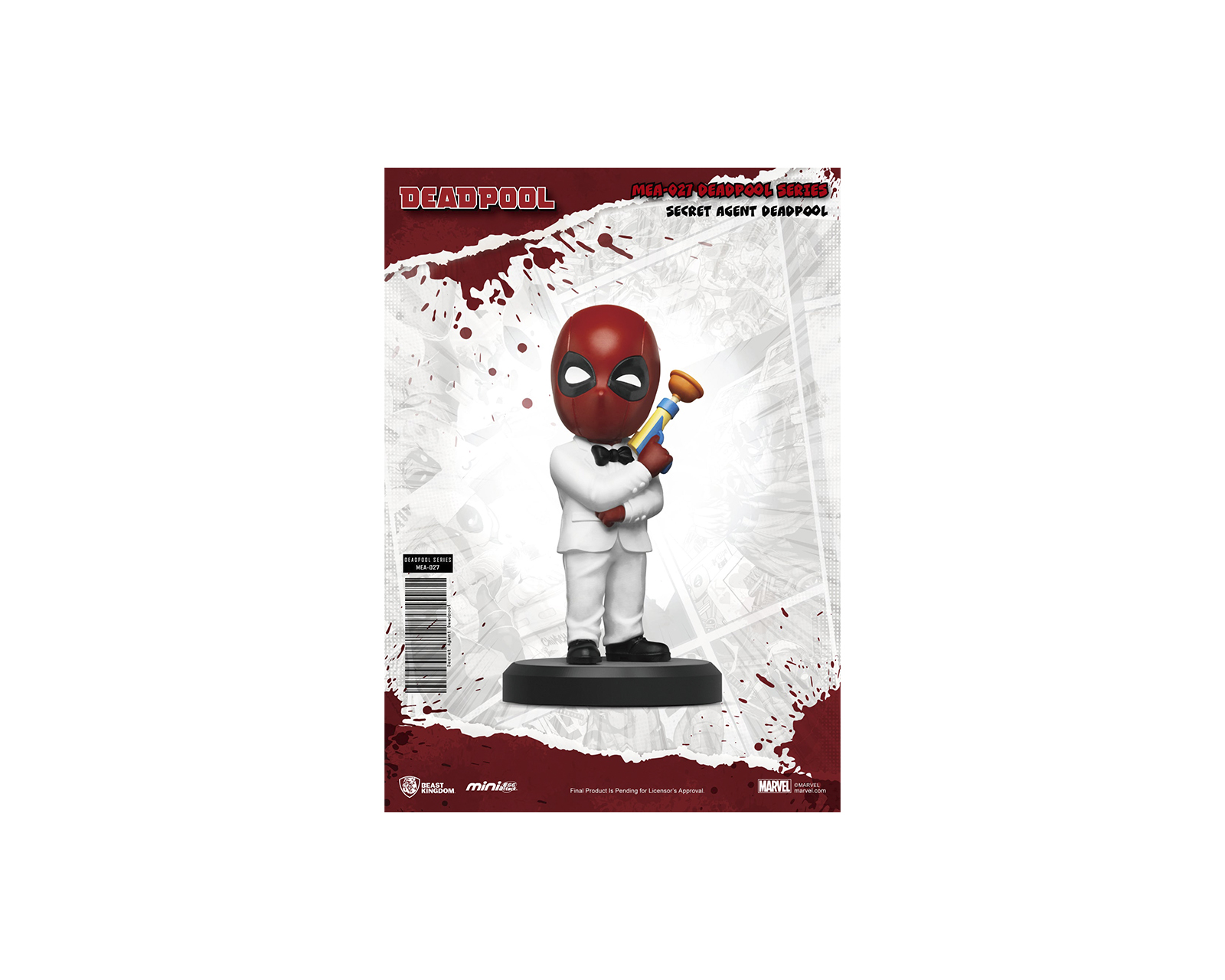 Foto 3 pulgar | Figura Deadpool Agente Secreto Beast Kingdom Mini Egg Marvel