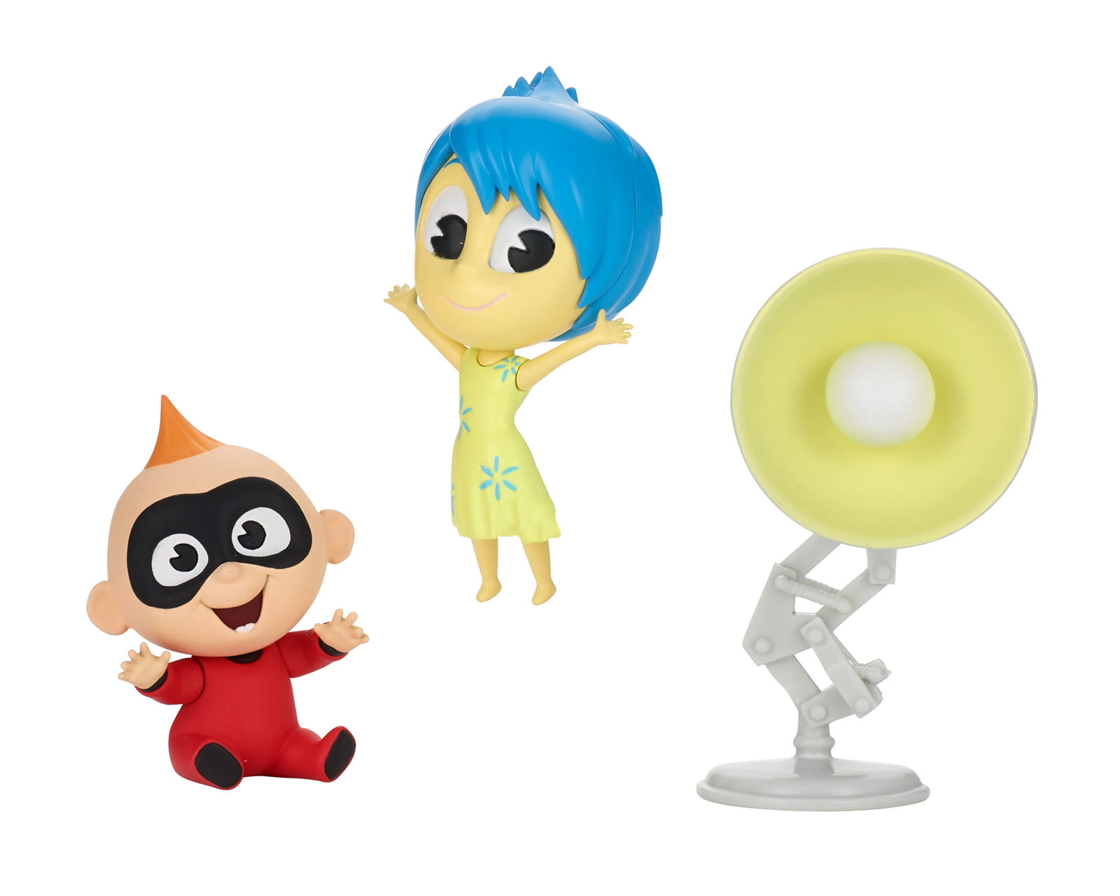 Paquete de 3 Figuras Jack-jack Alegria y Lampara Pixar Banpresto