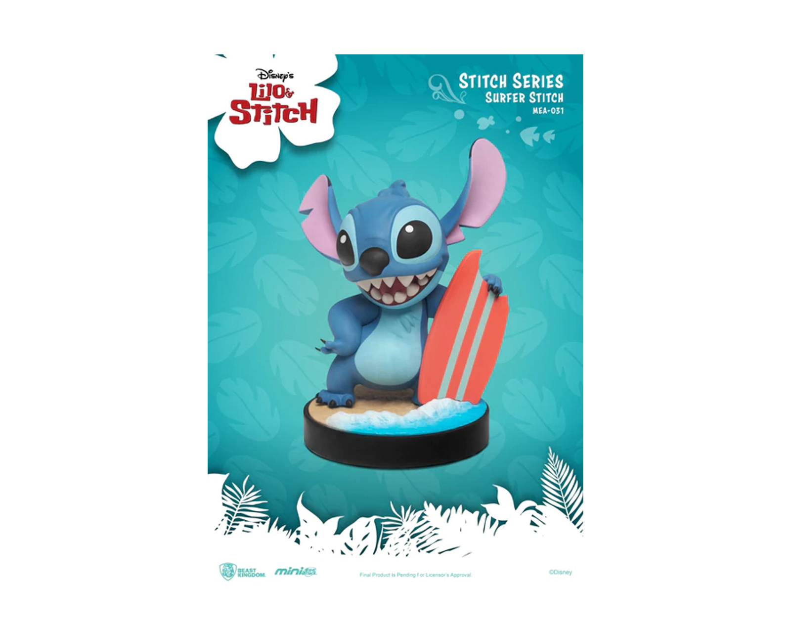 Foto 3 pulgar | Figura Surfer Stitch Mini Egg Attack Beast Kingdom Disney