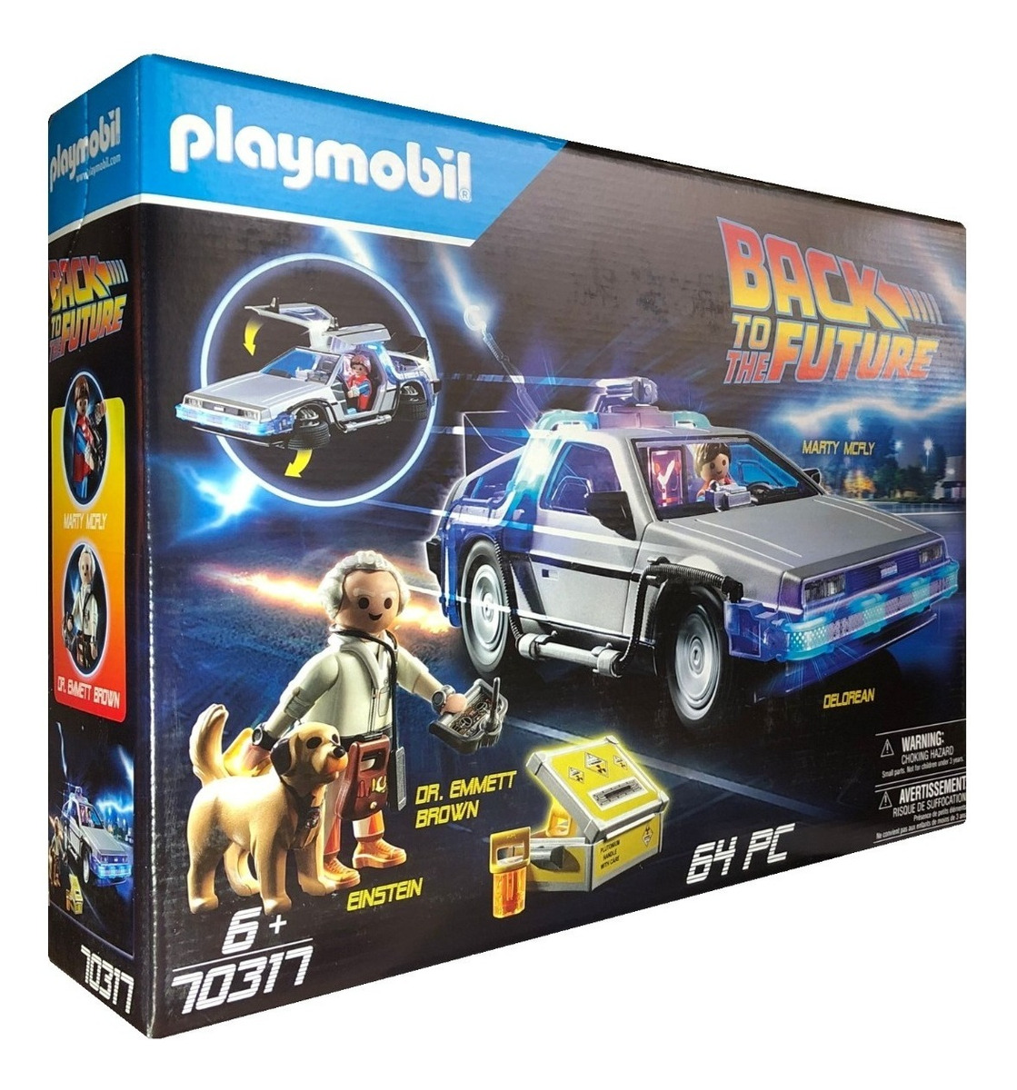 Juguete Delorean más Dr Brown and Marty Playmobil 70317 Volver Futuro