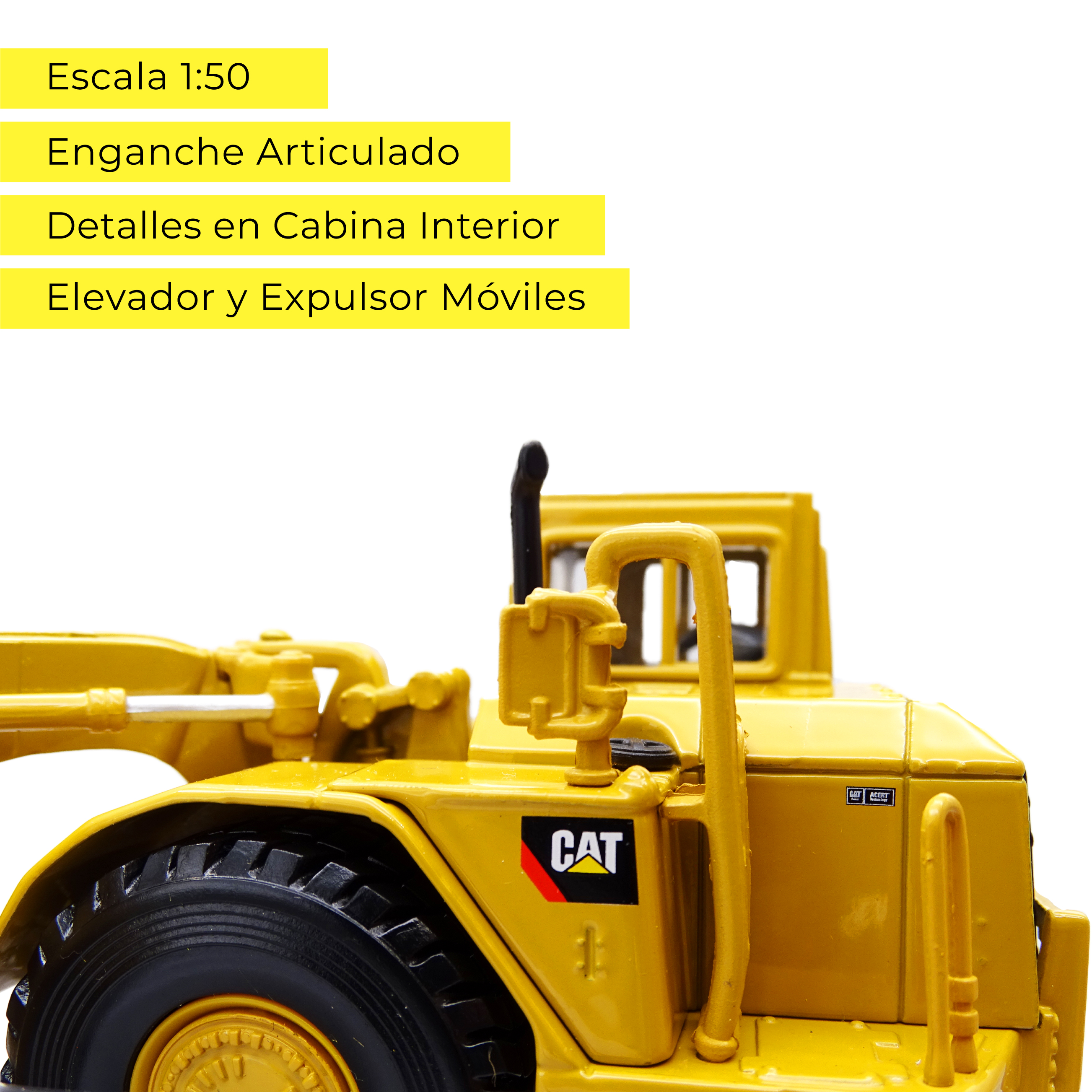 Foto 2 | Vehículo a Escala Cat 623g color Amarillo