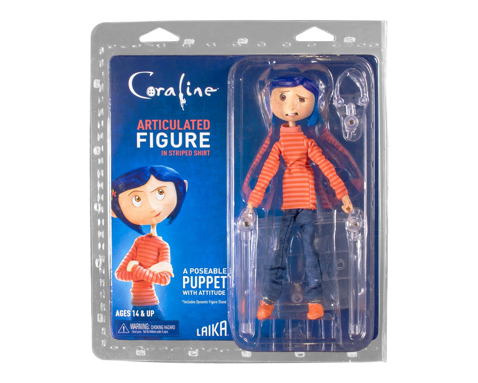 Foto 4 pulgar | Figura Articulada Coraline Camisa de Rayas Neca