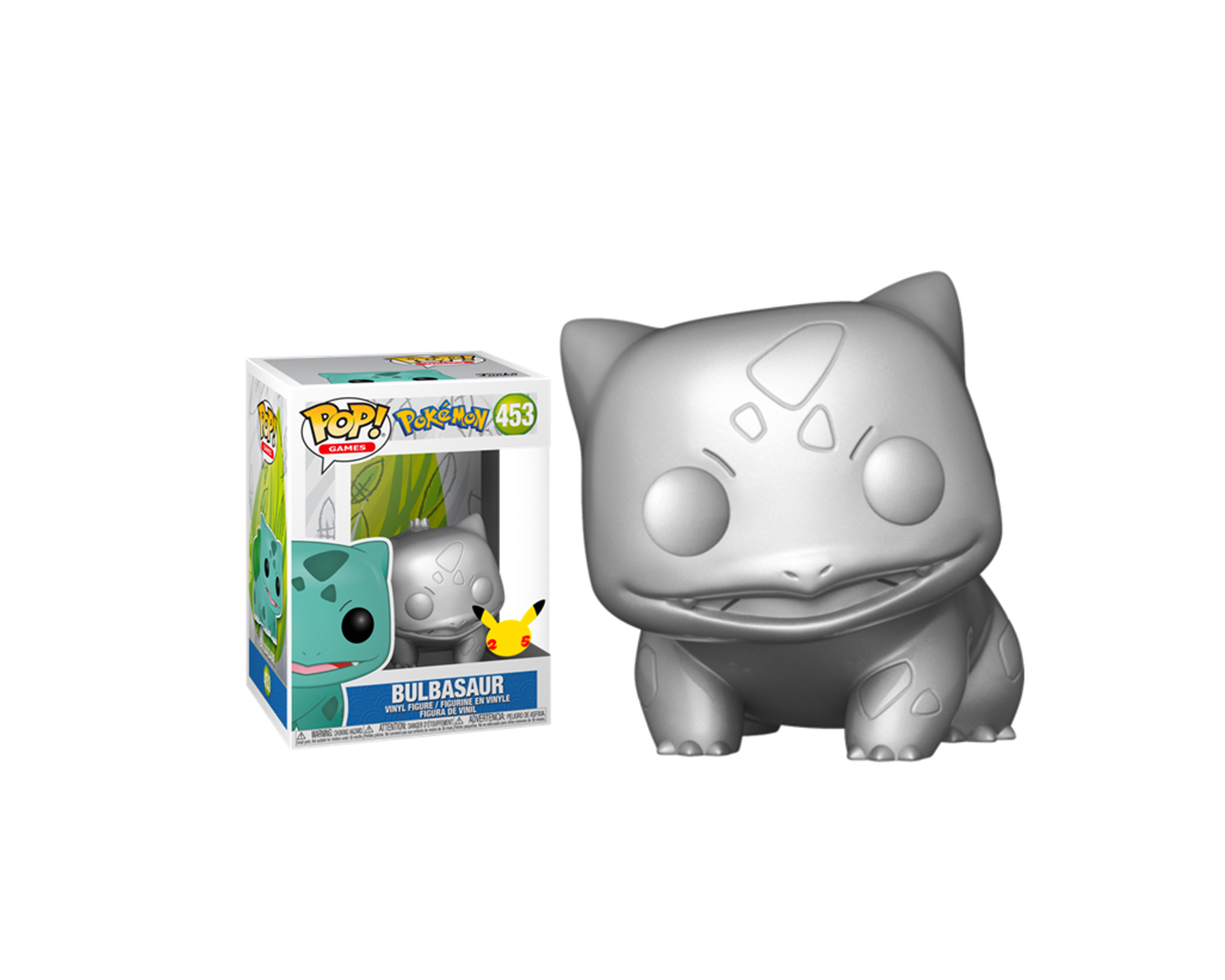 Foto 2 pulgar | Figura Bulbasaur Silver 453 Pokemon Funko Pop