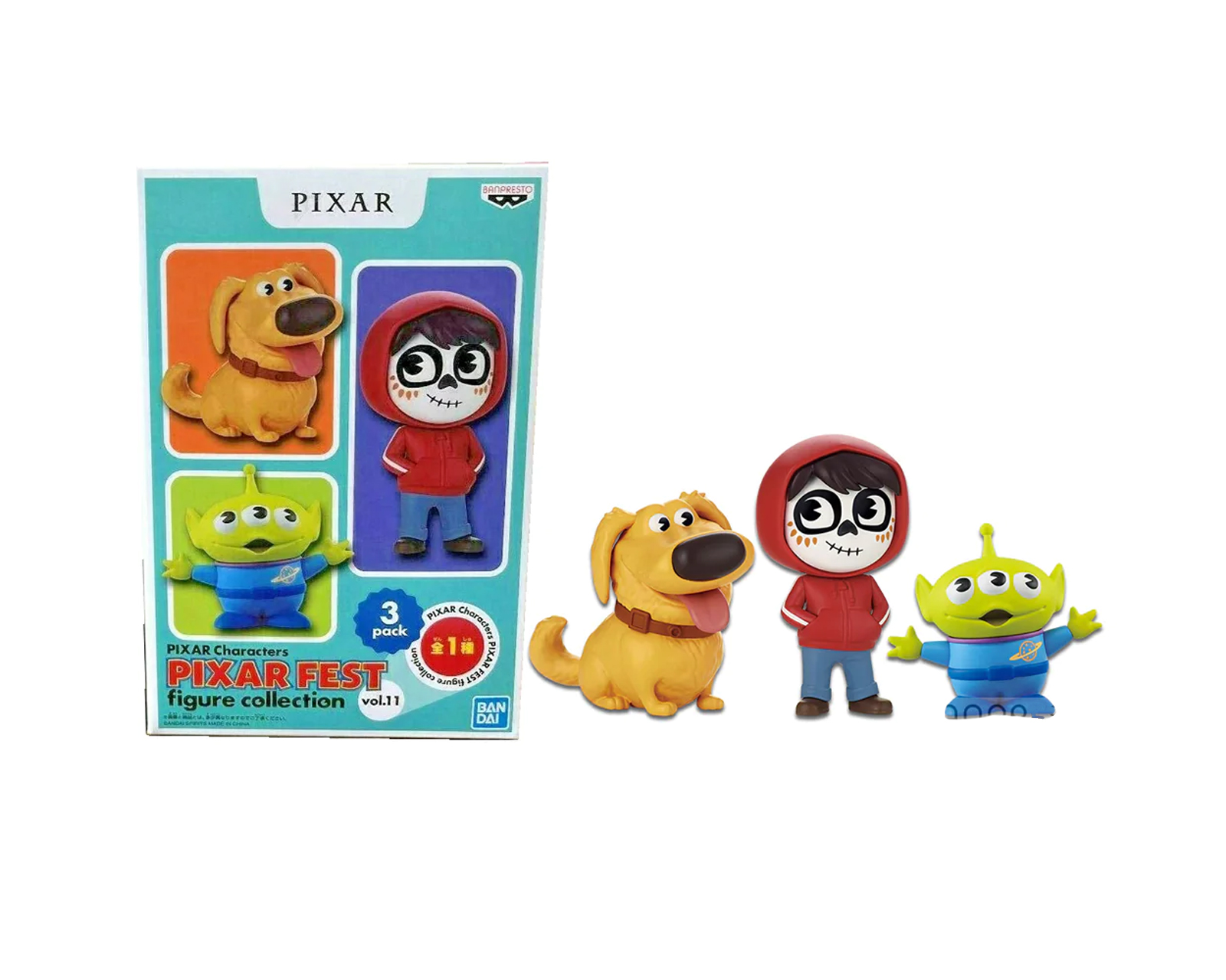 Foto 2 pulgar | Paquete 3 Figuras Banpresto Pixar Fest Dug Miguel Coco y Alien