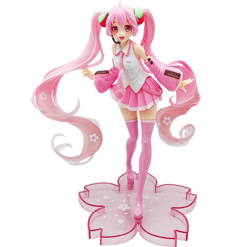 Foto 2 pulgar | Figura Sakura Hatsune Miku color Rosa 14.5 cm