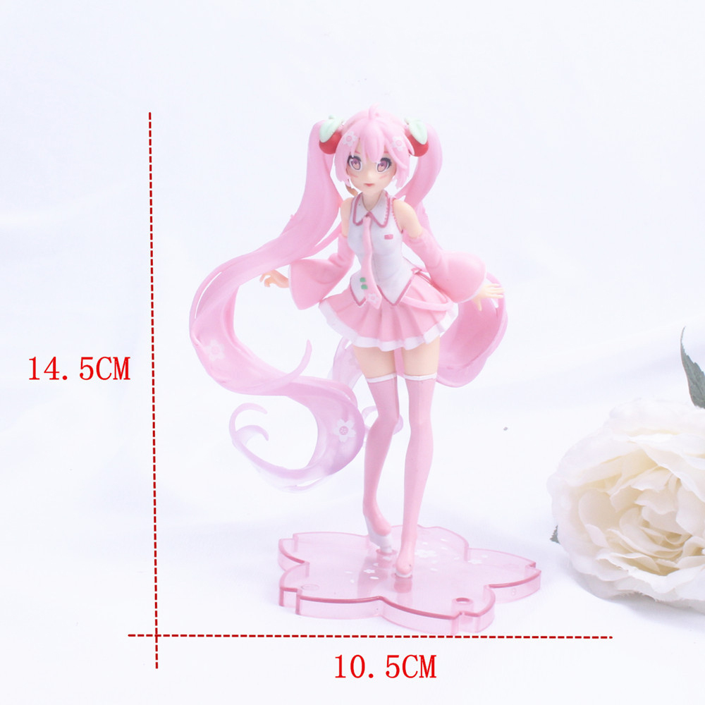 Foto 3 pulgar | Figura Sakura Hatsune Miku color Rosa 14.5 cm