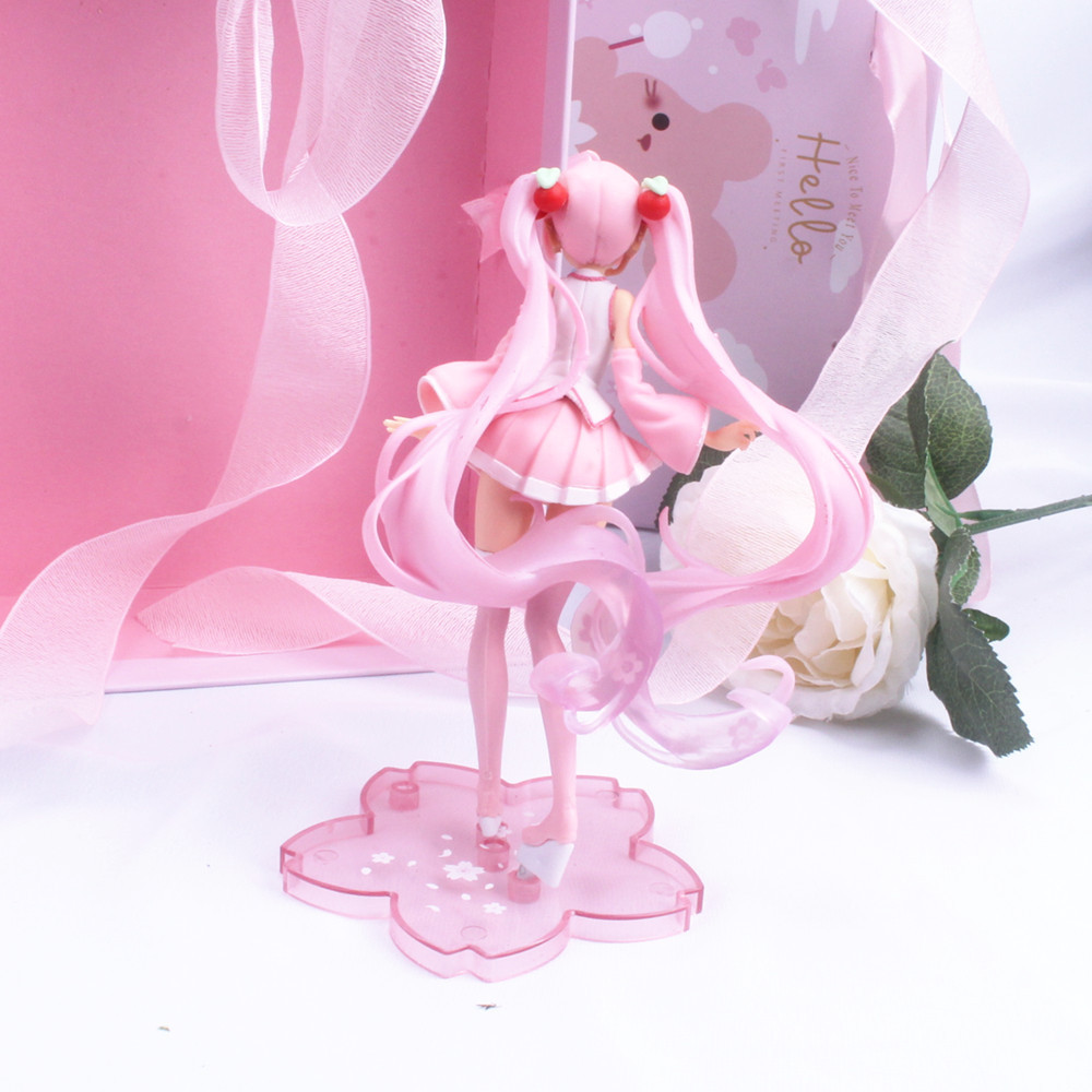 Foto 4 pulgar | Figura Sakura Hatsune Miku color Rosa 14.5 cm