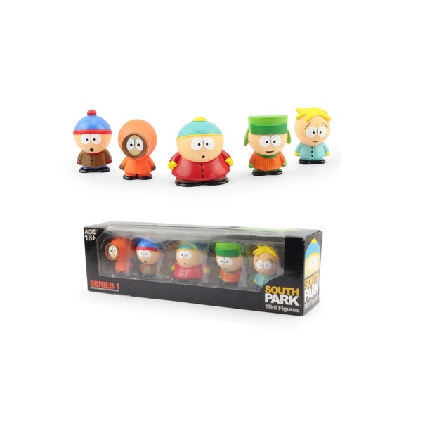 Set de 5 Figuras Sp Multicolor South Park con Caja