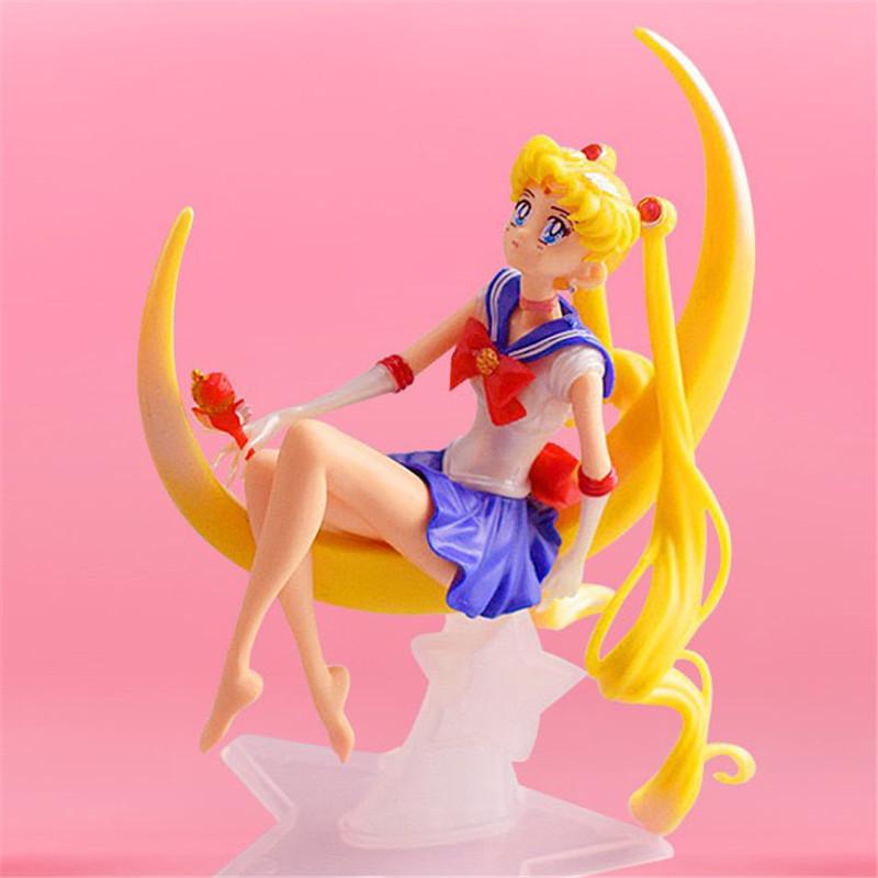 Foto 3 pulgar | Figura Sailor Moon Serena con Base de Luna de 13 cm