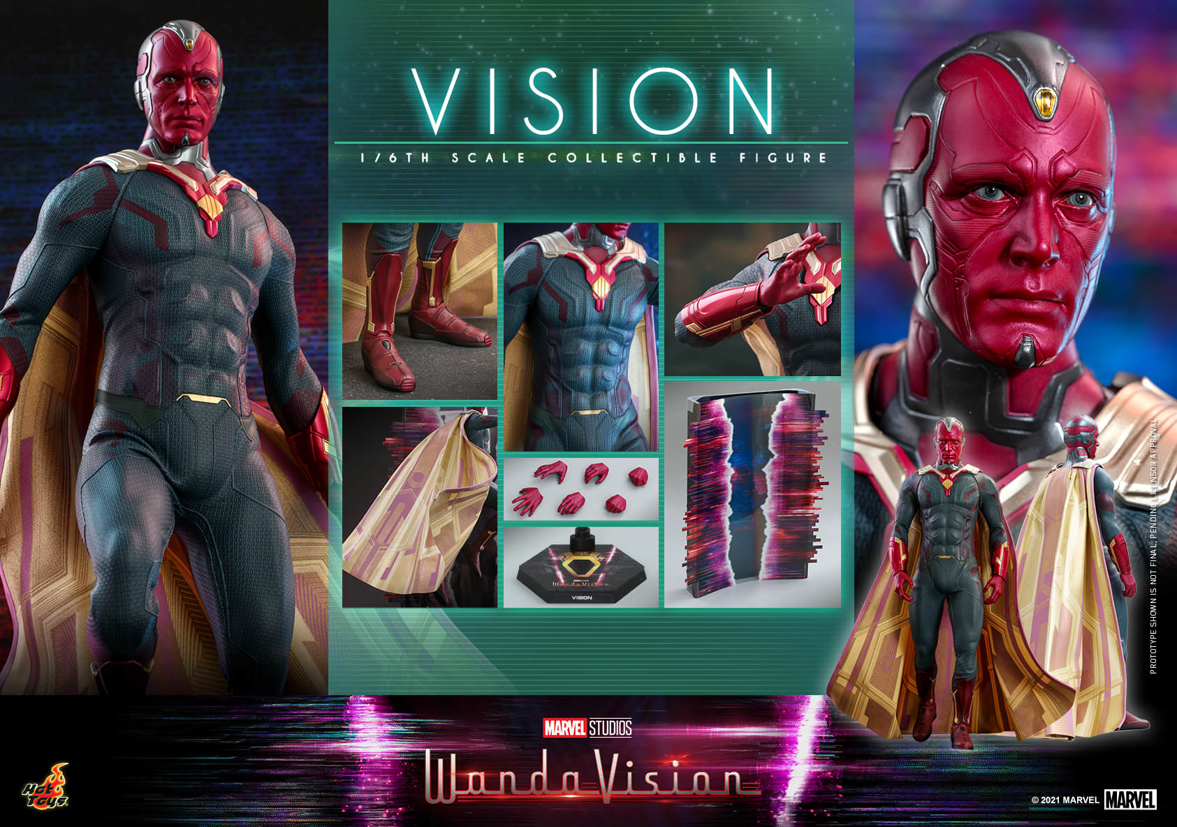 Foto 3 pulgar | Vision 1/6 Hot Toys WandaVision