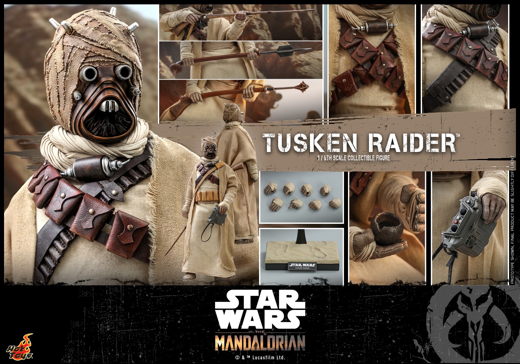 Foto 3 pulgar | Tusken Raider 1/6 Hot Toys Star Wars El Mandaloriano