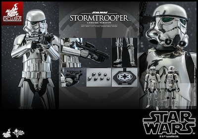 Foto 2 | Stormtrooper Chrome Exclusive 1/6 Hot Toys Star Wars