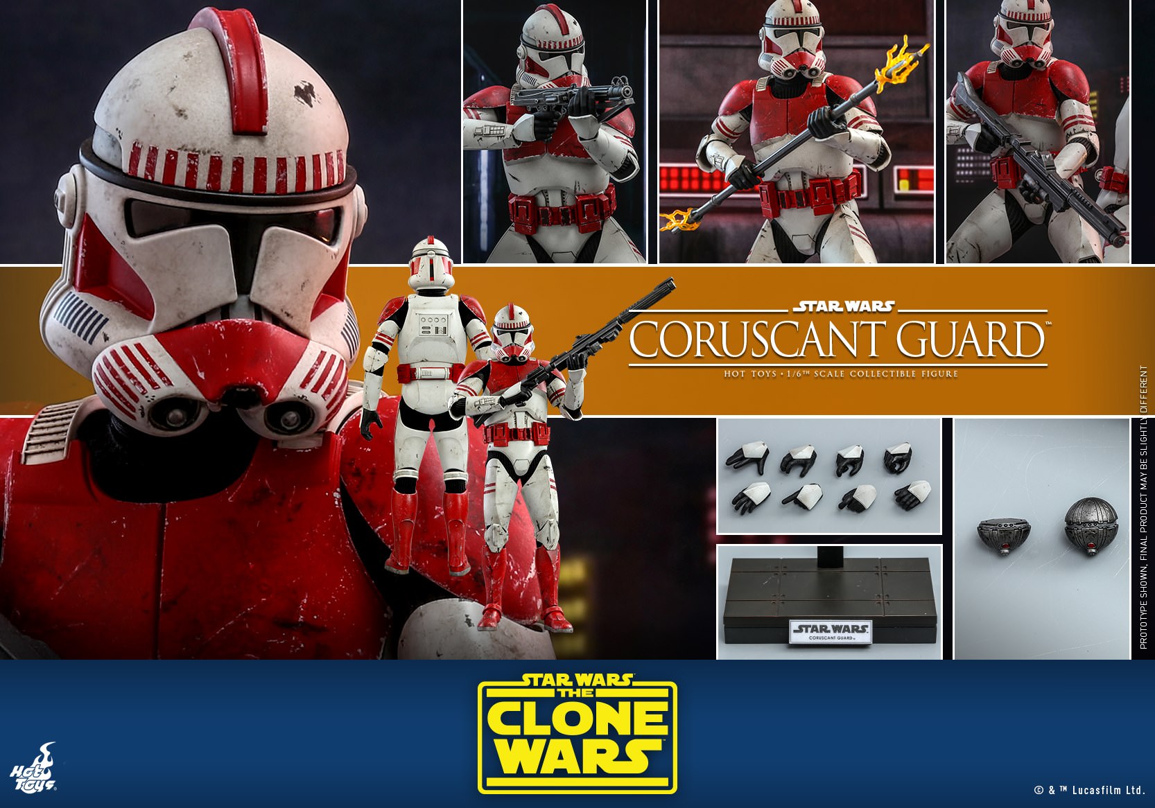 Foto 3 pulgar | Coruscant Guard Hot Toys Star Wars The Clone Wars