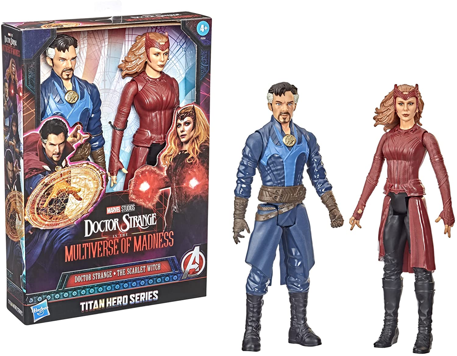 Foto 3 pulgar | Figura Titan Hero Series Pack Dr. Strange & Scarlet Witch Hasbro 30 Cm
