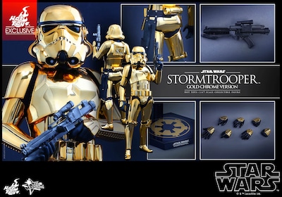 Foto 2 | Stormtrooper Dorado Exclusive 1/6 Hot Toys Star Wars