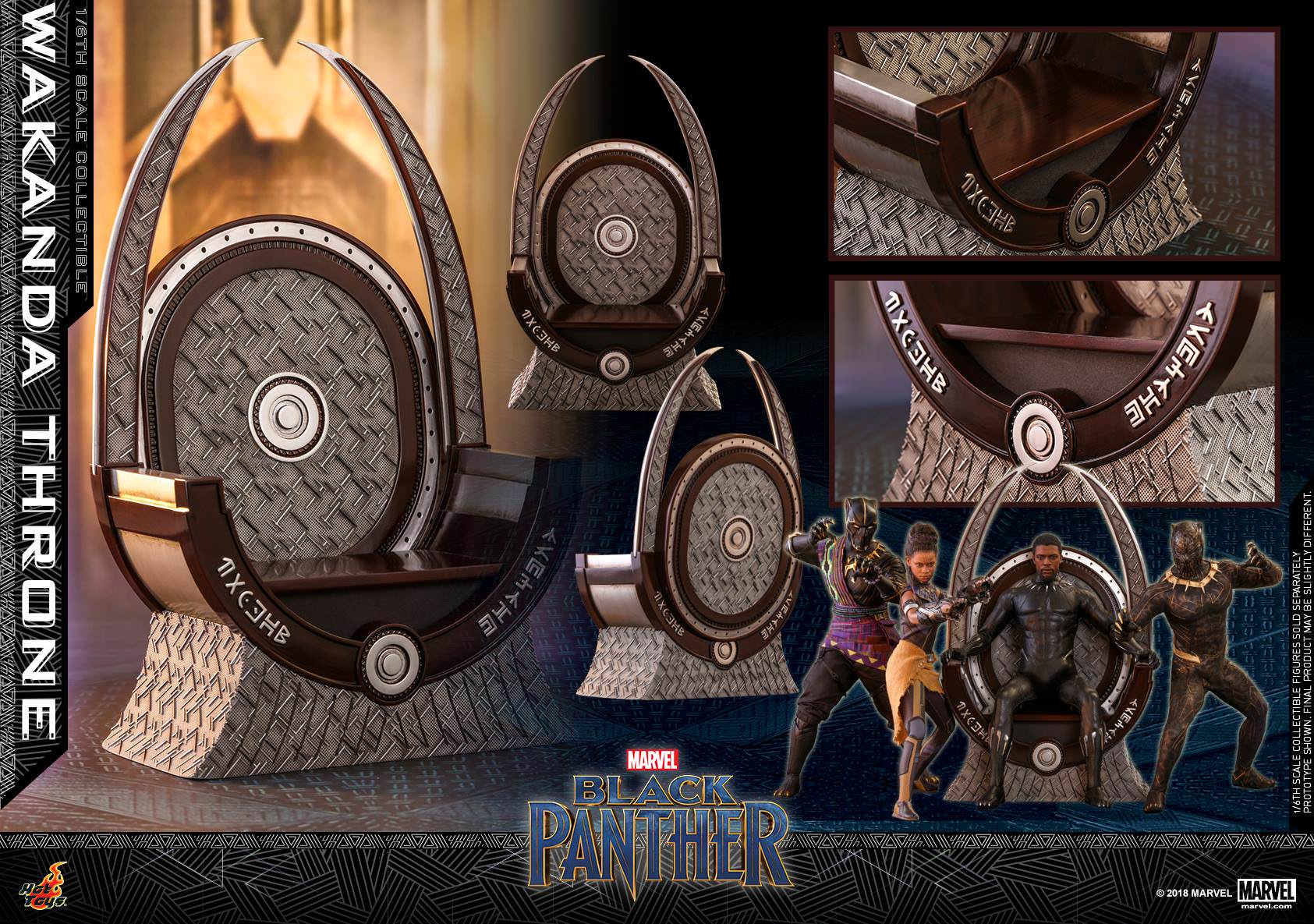 Foto 3 pulgar | Wakanda Throne 1/6 Hot Toys Black Panther