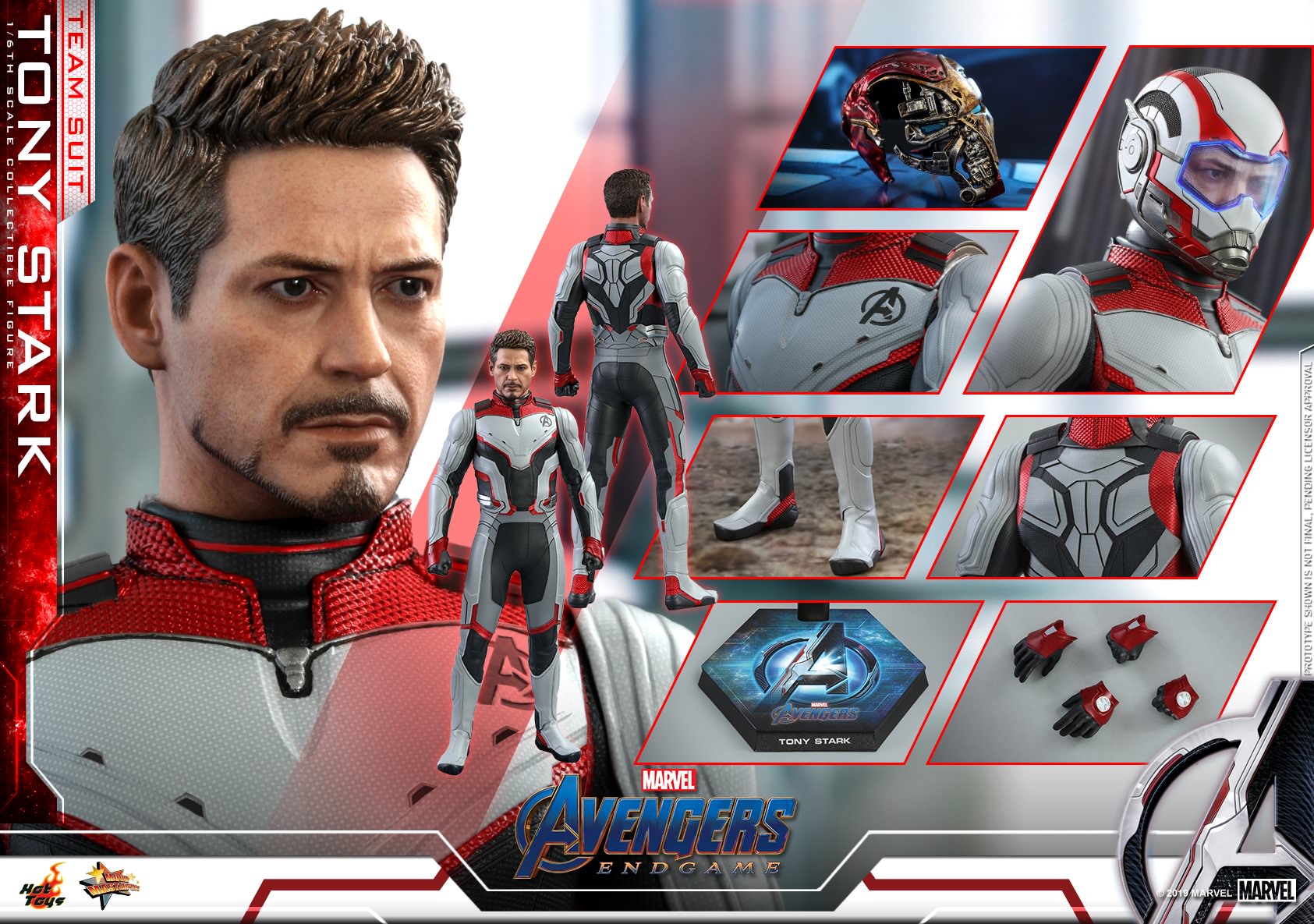 Foto 3 pulgar | Tony Stark Team Suit 1/6 Hot Toys Endgame