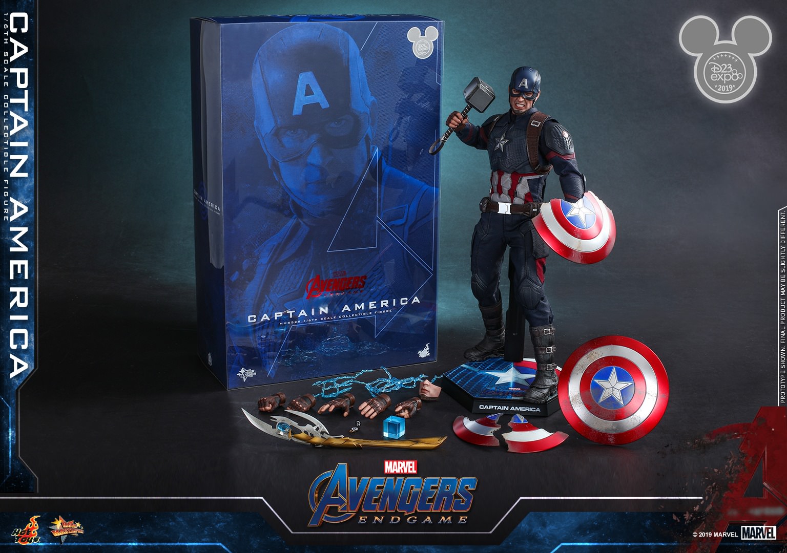 Foto 3 pulgar | Captain America Disney Expo 2019 Hot Toys Endgame