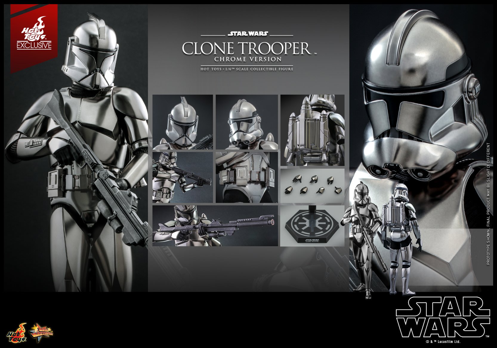 Foto 3 pulgar | Clone Trooper Version Cromo Exclusive 1/6 Hot Toys Star Wars