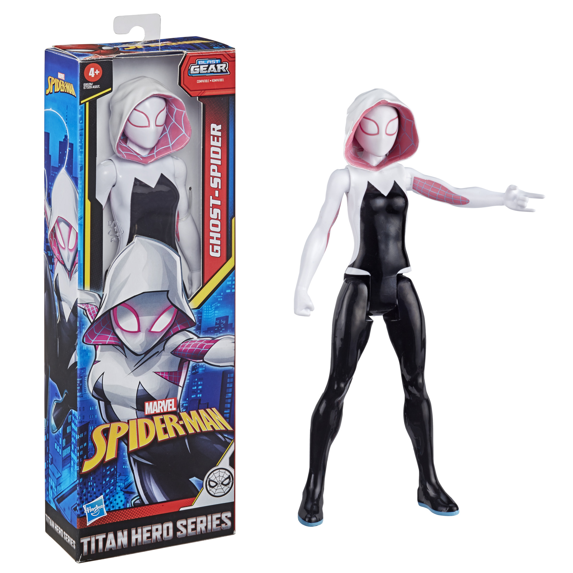 Foto 3 pulgar | Figura Spiderman Titan Hero Series Spidergwen Ghost Spider Marvel Hasbro 30 Cm