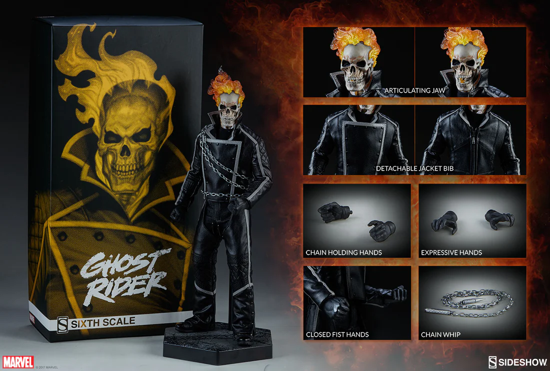 Foto 3 pulgar | Ghostrider Exclusive 1/6 Sideshow Marvel