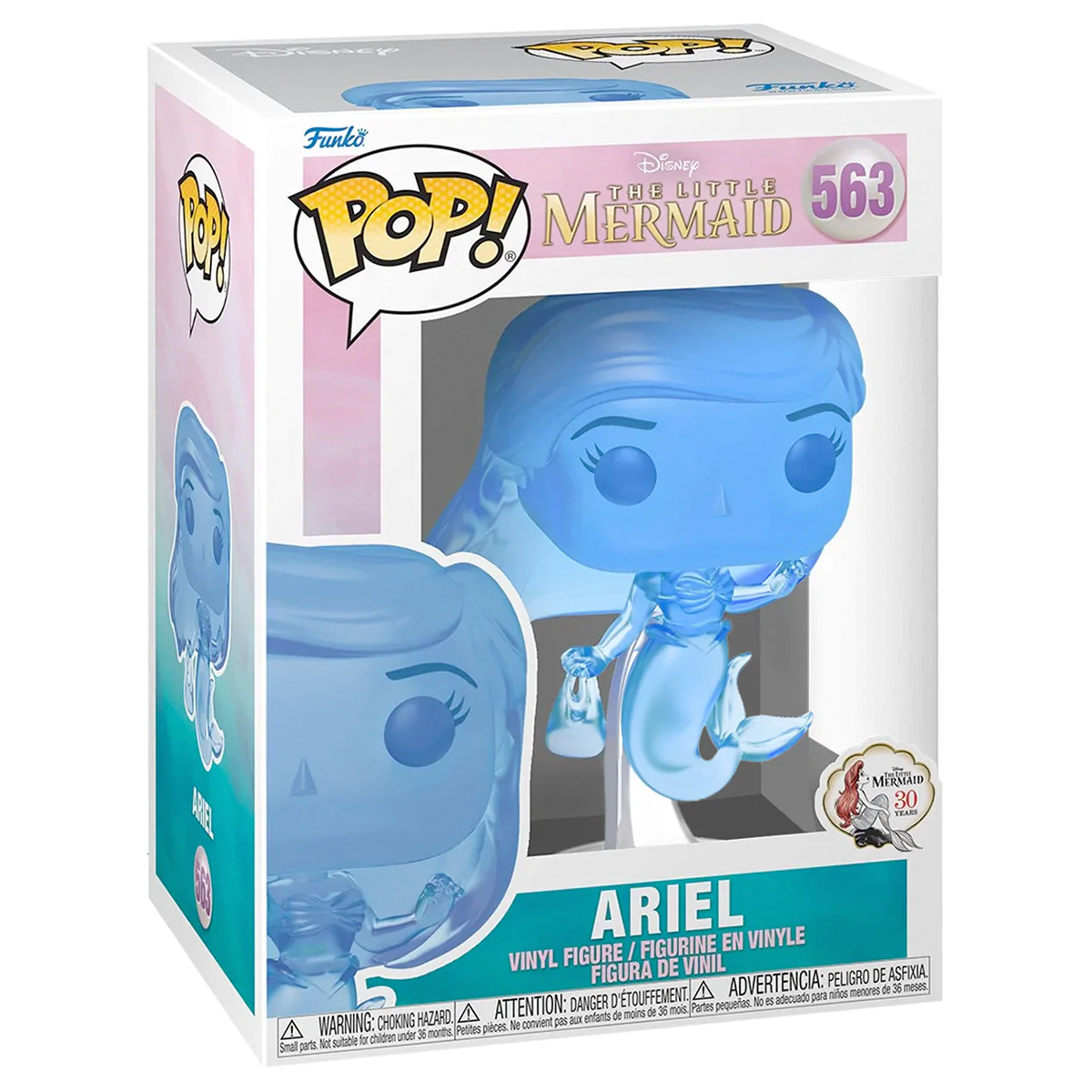 Foto 3 pulgar | Figura Funko Pop de Ariel Transparente 563 La Sirenita Disney