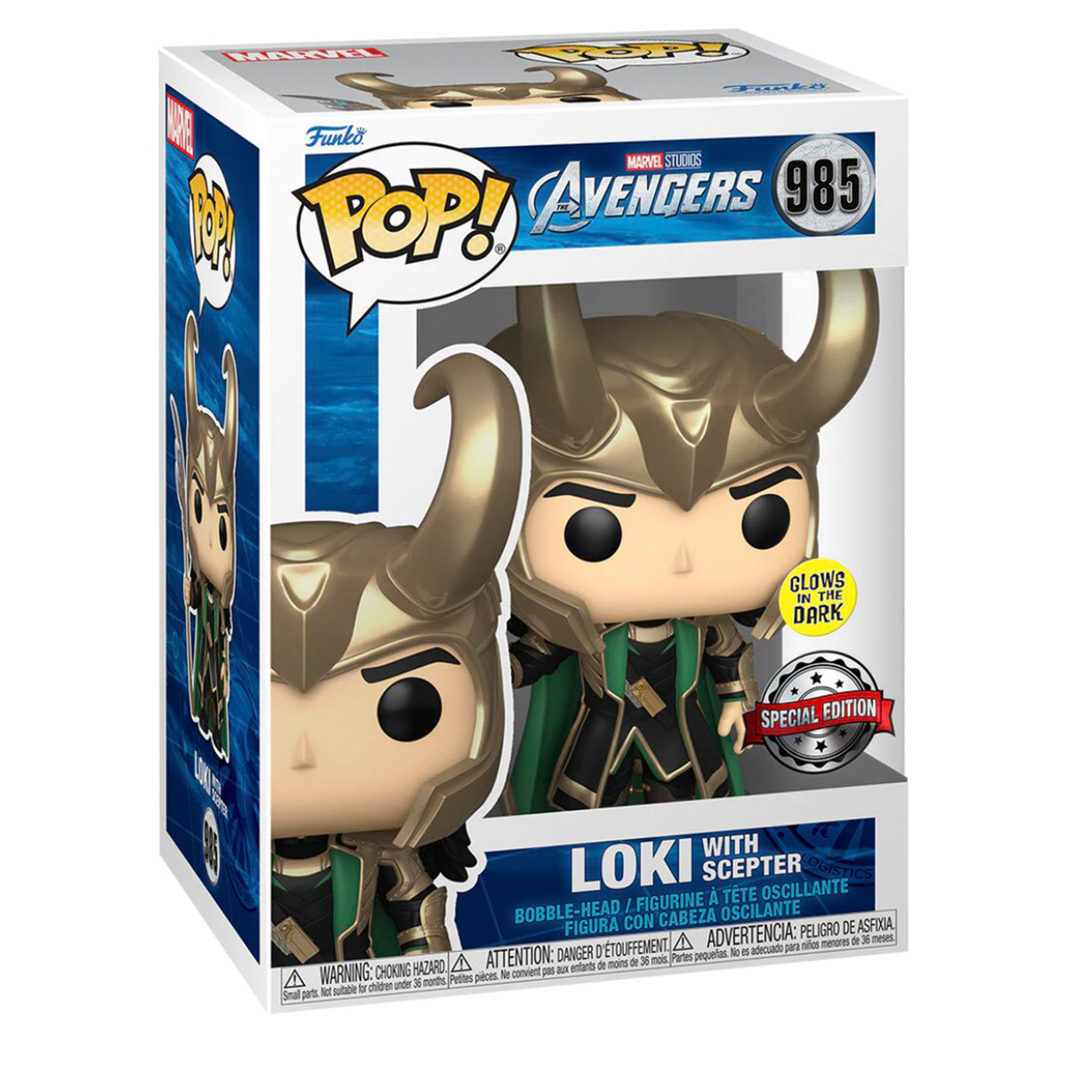 Foto 3 pulgar | Loki Con Cetro 985 Vengadores Edicion Especial Glow Marvel Funko Pop
