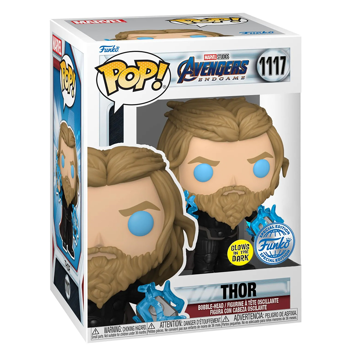 Foto 3 pulgar | Thor Con Truenos 1117 Glow Avengers Endgame Marvel Funko Pop