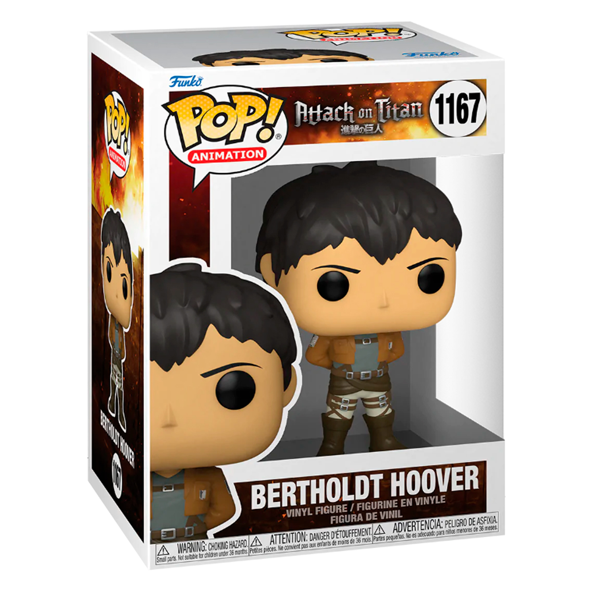 Foto 3 pulgar | Bertholdt Hoover 1167 Attack On Titan Anime Funko Pop