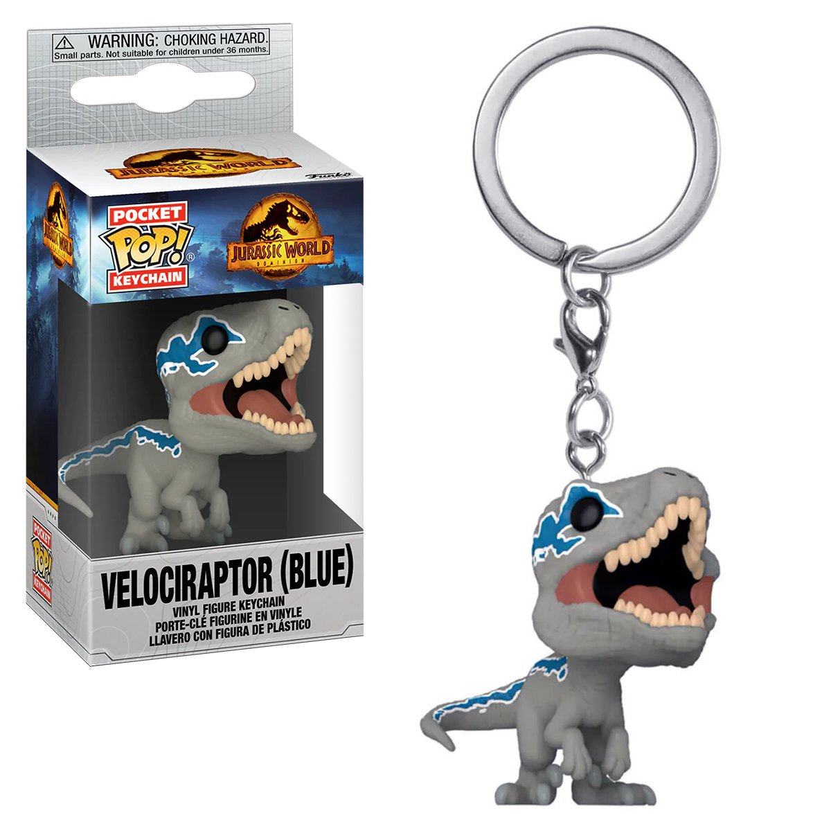 Foto 4 pulgar | Llavero Funko Jurassic World: Dominion Velociraptor Blue