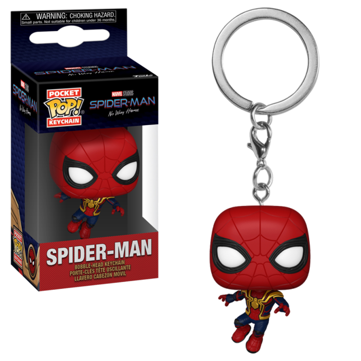 Foto 4 pulgar | Llavero Spider Man  Funko Pop Keychain Tom Holland No Way Home Marvel