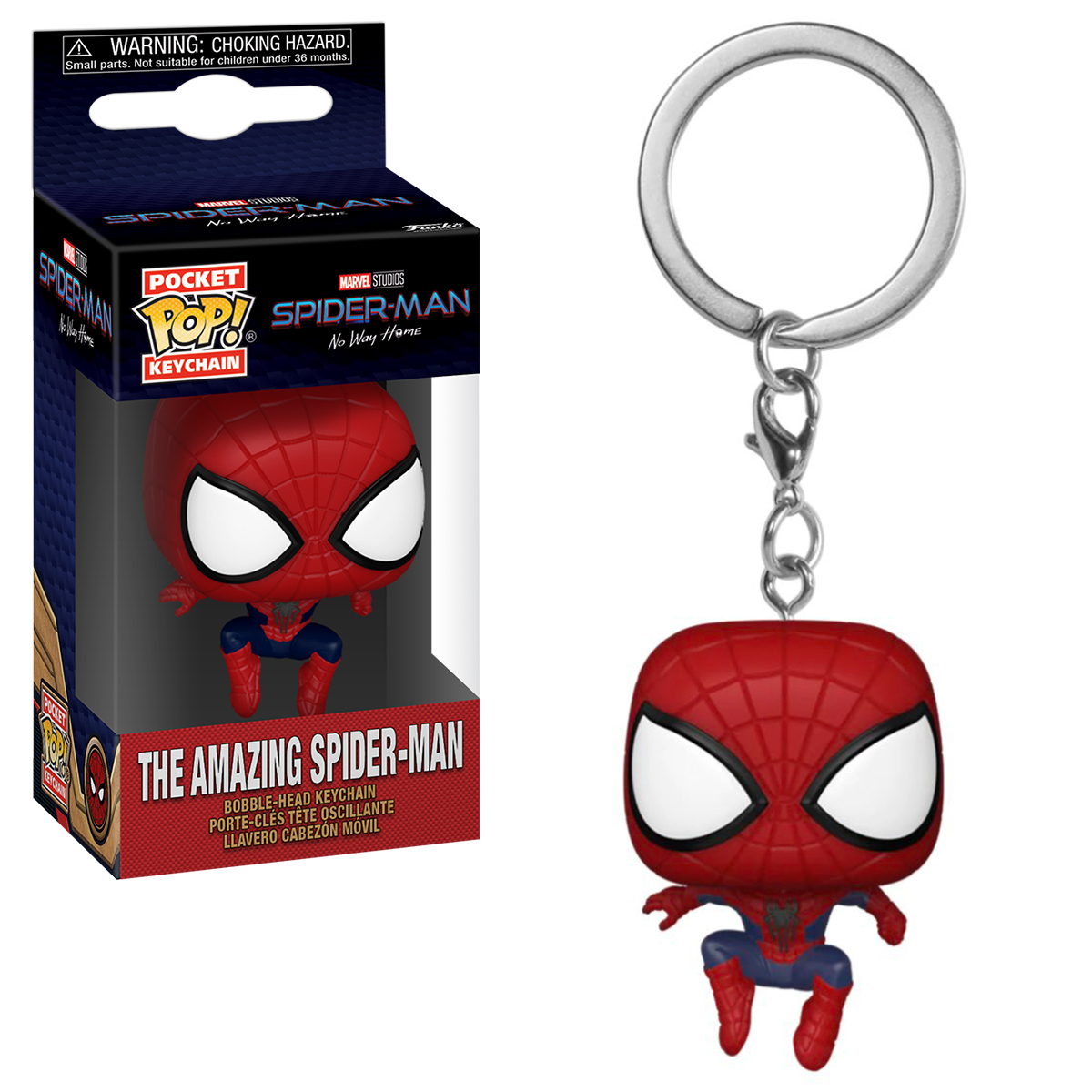 Foto 4 pulgar | Llavero Spider Man Funko Pop Keychain Andrew Garfield No Way Home Marvel