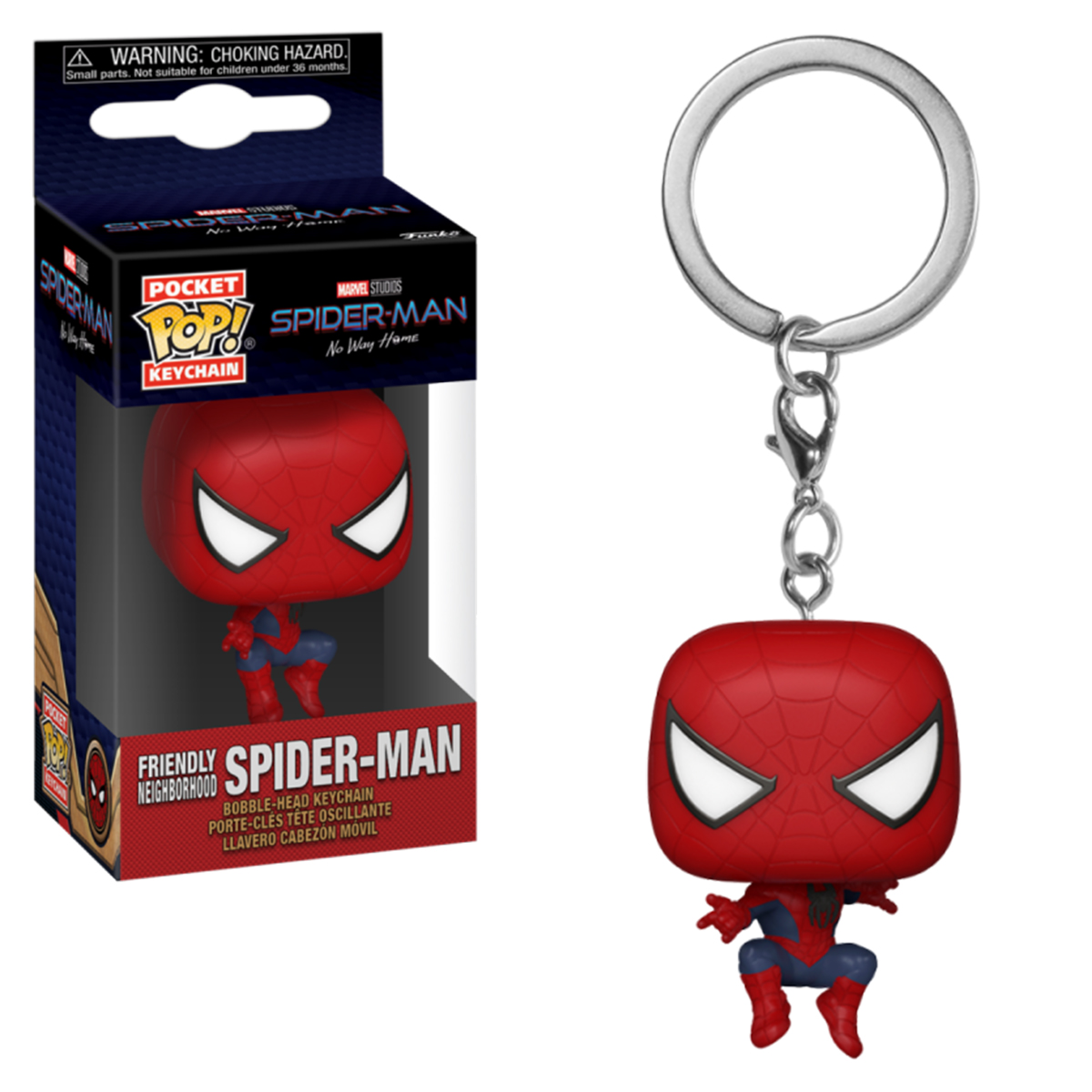 Foto 4 pulgar | Llavero Spider Man Funko Pop Keychain Tobey Maguire No Way Home Marvel