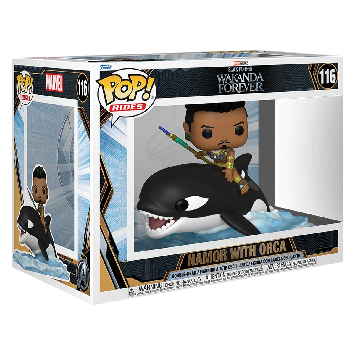 Foto 3 pulgar | Funko Pantera Negra: Wakanda por Siempre Namor con Orca