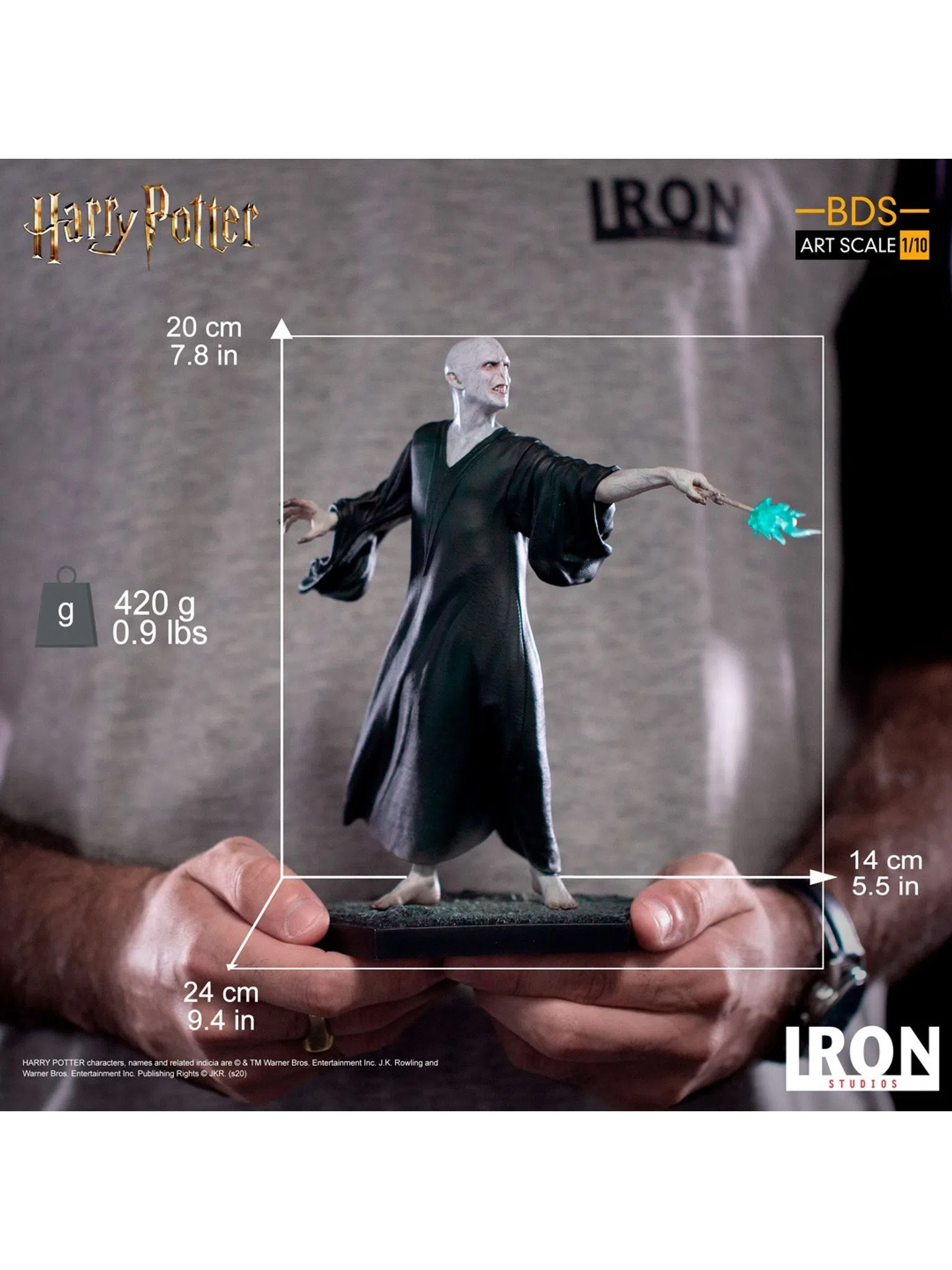 Foto 3 pulgar | Figura Lord Voldemort Iron Studios Escala 1/10